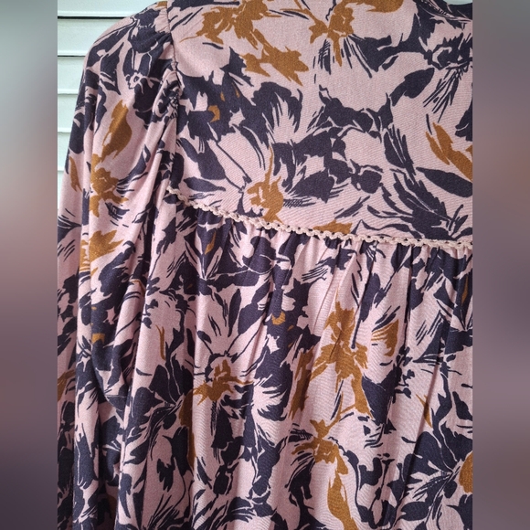 Anthropologie Pink and Black Floral Blouse. BL^NK LONDON X - Picture 5 of 7
